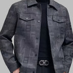 Fletcher | Patterned Trucker Jacket