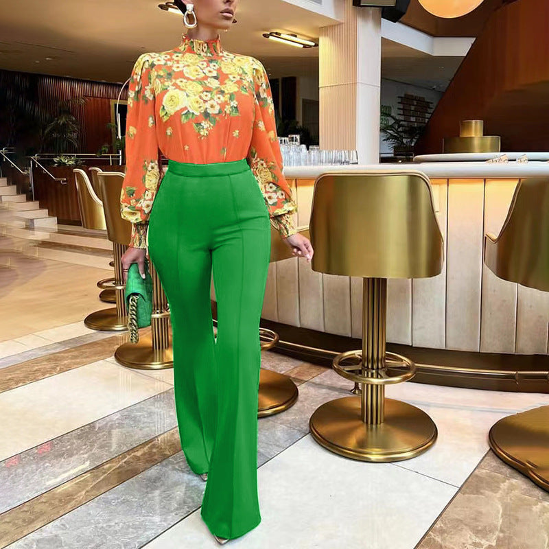 Women's High-Waisted Pants - Stylish and Comfortable