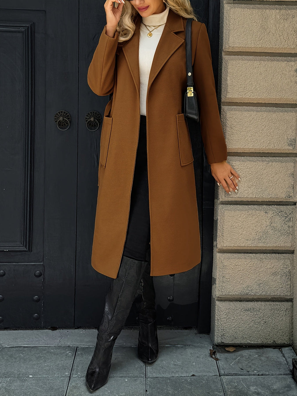 Evangeline | Tailored Belted Long Coat