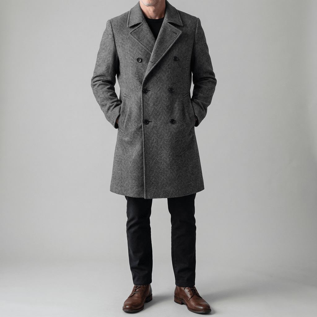 James | Herringbone Men's Coat