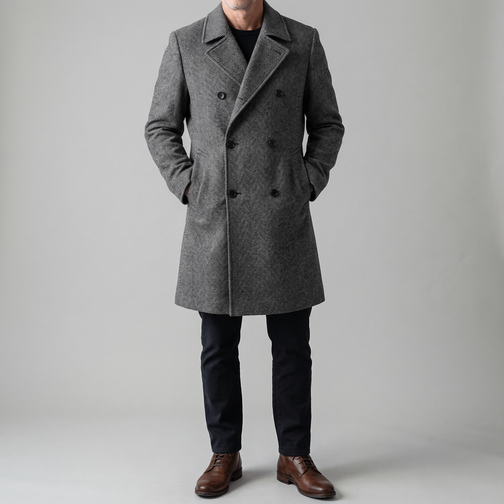 James | Herringbone Men's Coat