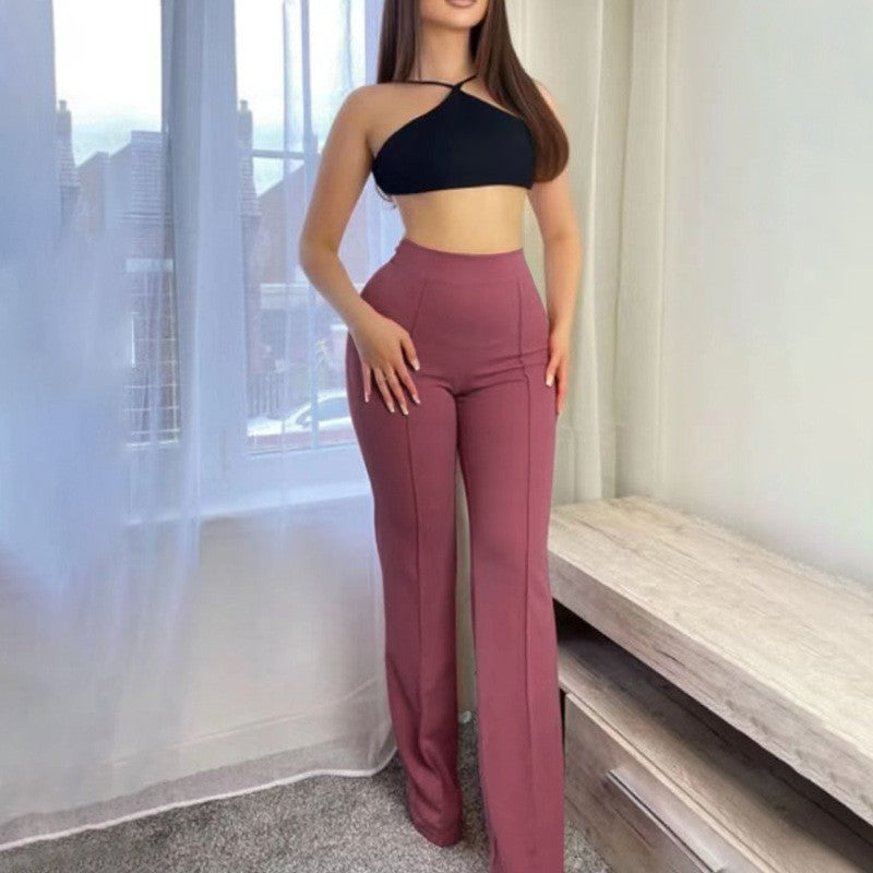 Women's High-Waisted Pants - Stylish and Comfortable