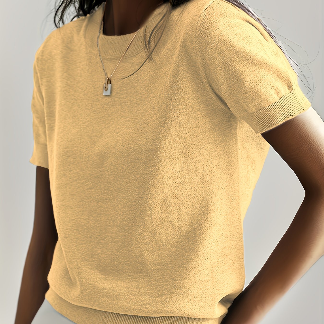 Harriet | Fine-Knit Short Sleeve Sweater