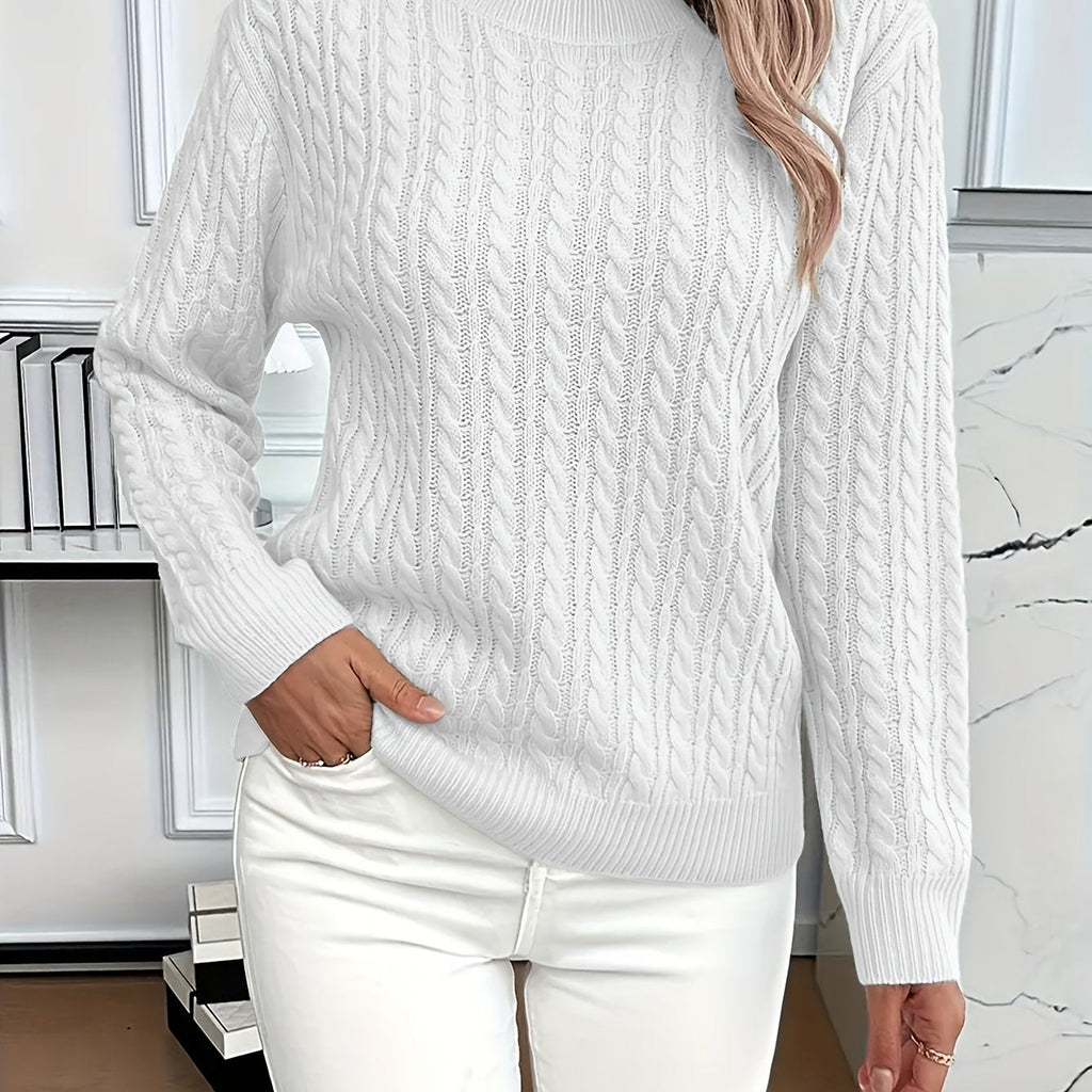 Faye | Cable-Knit Round Neck Sweater