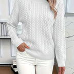 Faye | Cable-Knit Round Neck Sweater
