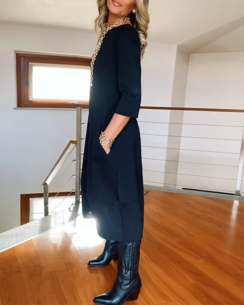 Inès - Elegant and Comfortable Vintage Maxi Dress