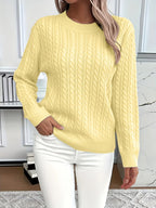 Faye | Cable-Knit Round Neck Sweater