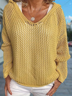 Delaney | Relaxed Open-Knit Hooded Sweater
