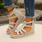 Women’s Adelaide sandals in tan with modern straps and a lightweight sole. 5