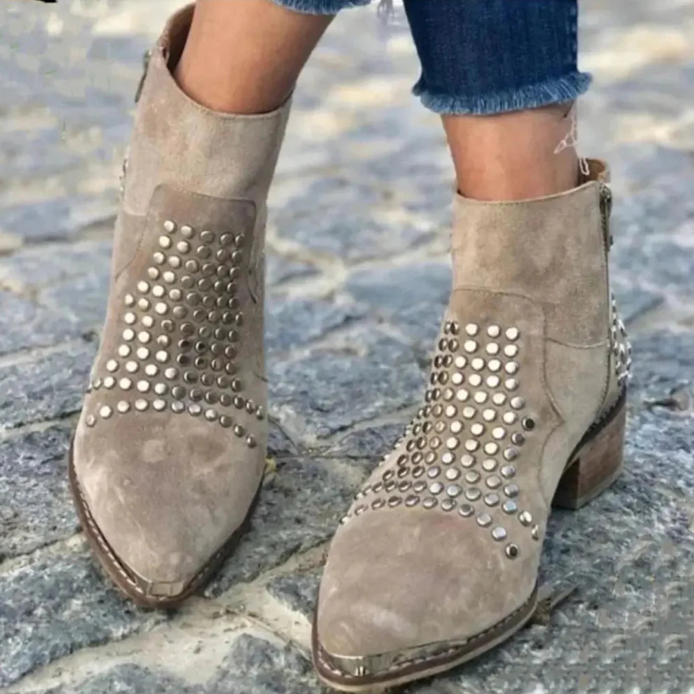 Annie Studded Ankle Boots 0