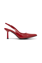 Dasha Patent Sling Back Heels - Red