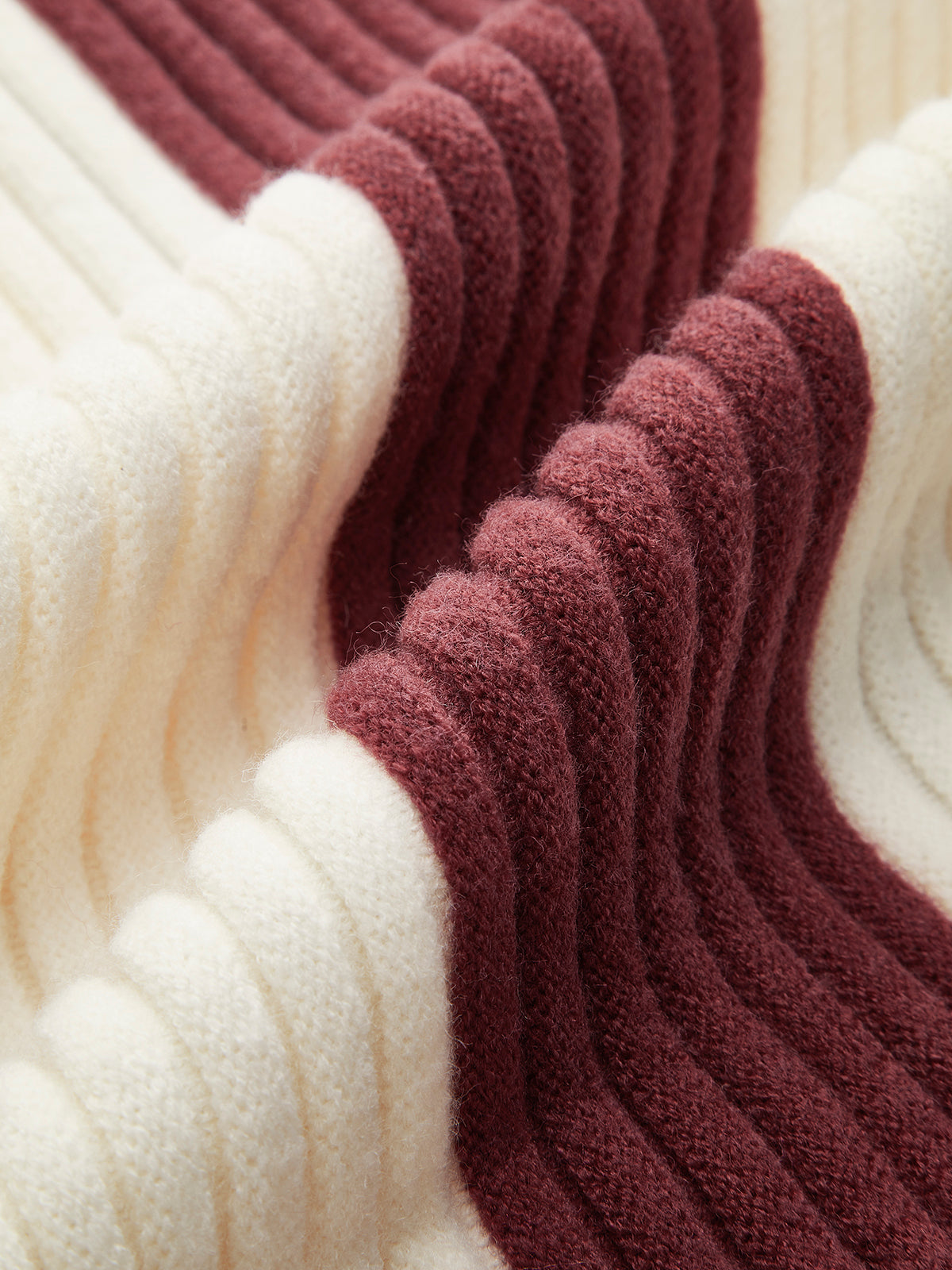 Nikki | Ribbed Color Block Turtleneck Sweater