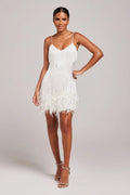 Margaret Fringe Feather Cocktail Dress – front view