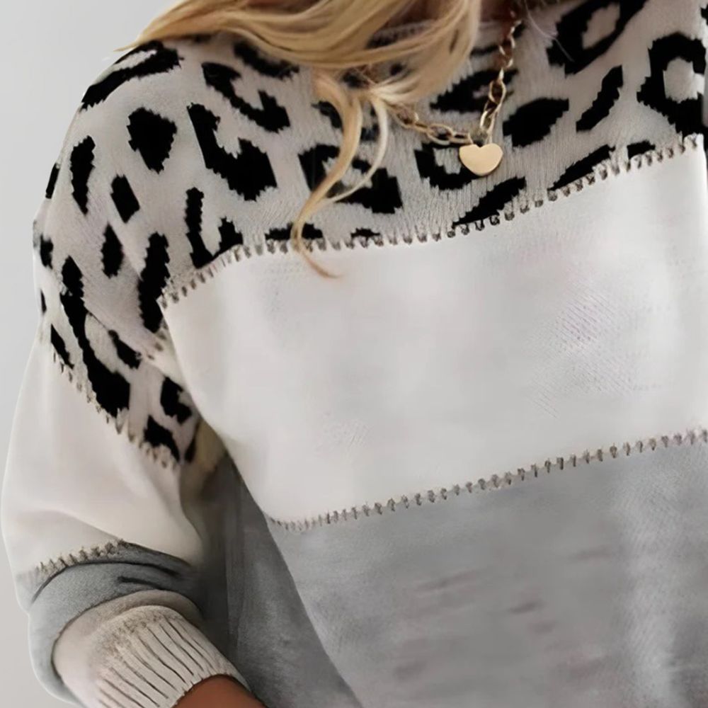 VELORA | LEOPARD LUXE SWEATER