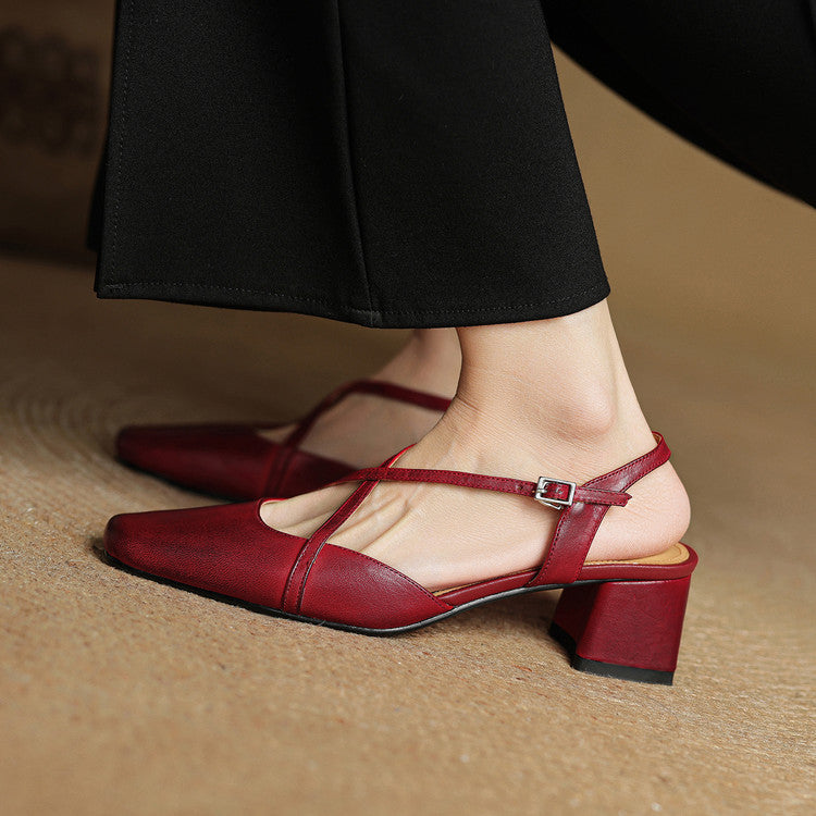 Cecelia Leather Black Heels 2