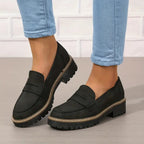 Soft blue moccasins with an ergonomic sole and wedge design, offering a casual and comfortable style. 0