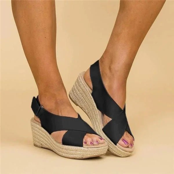 Soft leather women's sandals in tan with adjustable cross straps for a comfortable, casual look. 5