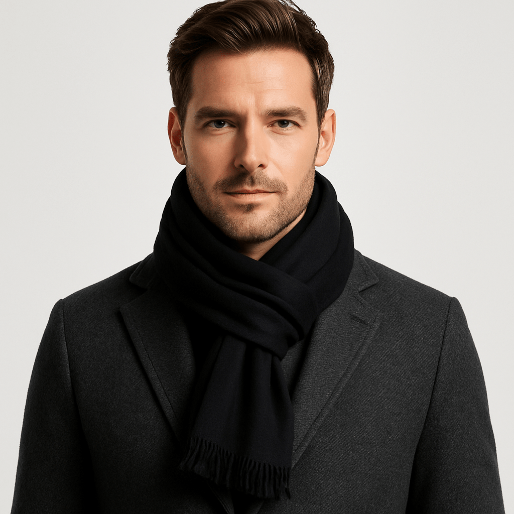 Fashion scarf, lightweight soft-weave, men