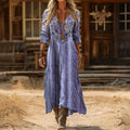 Dulcie | Vintage Purple Long Sleeve Dress