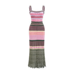 Dara | Midi Dress Contrast-Color, Viscose, Sleeveless