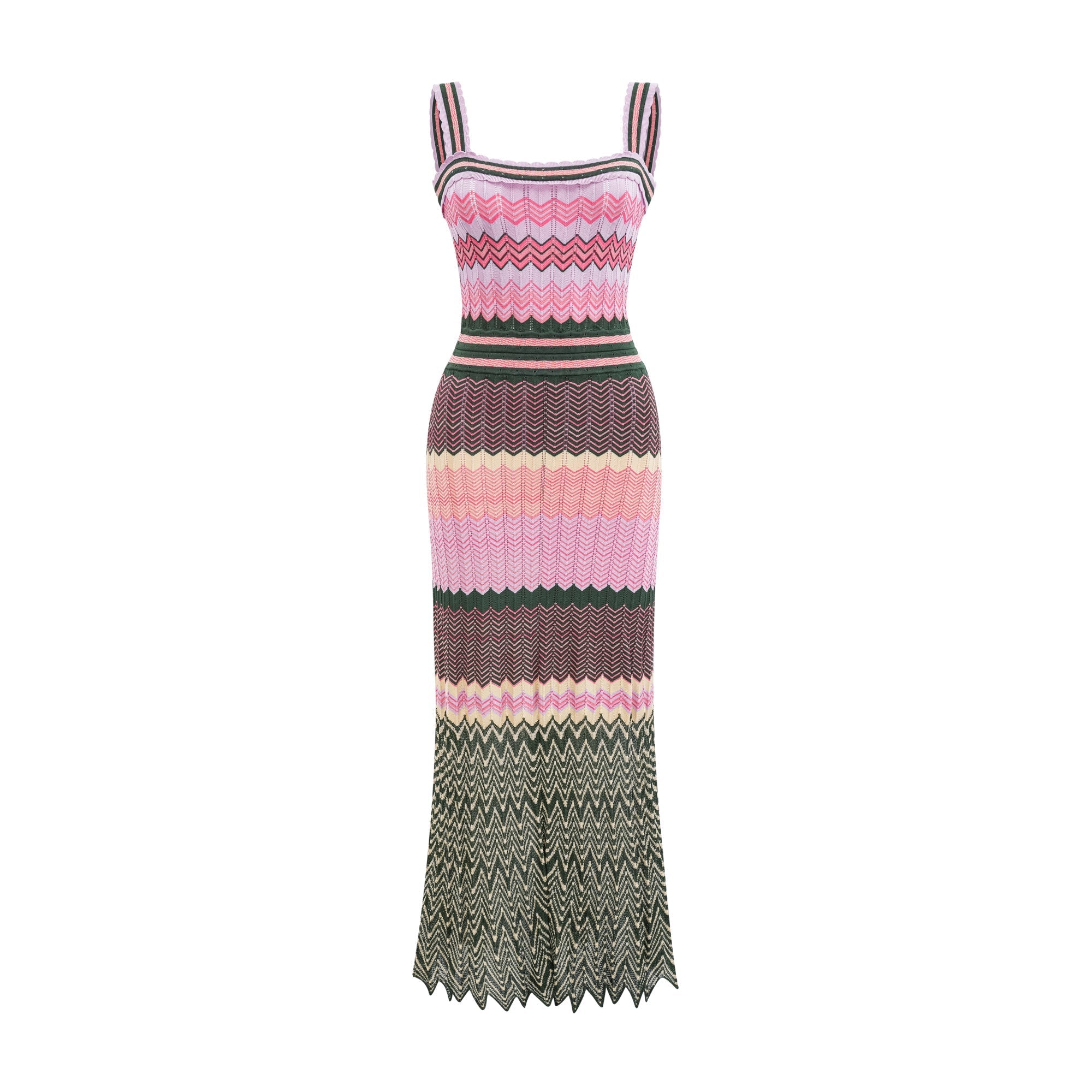Dara | Midi Dress Contrast-Color, Viscose, Sleeveless
