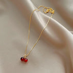 Ciliegia Cherry Pendant Necklace – front view