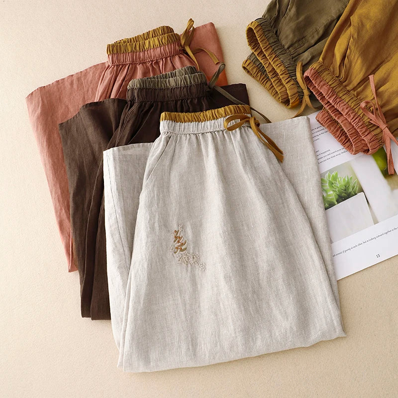 Elysia | Linen Skirt 100% Organic, A-Line Design, Knee-Length