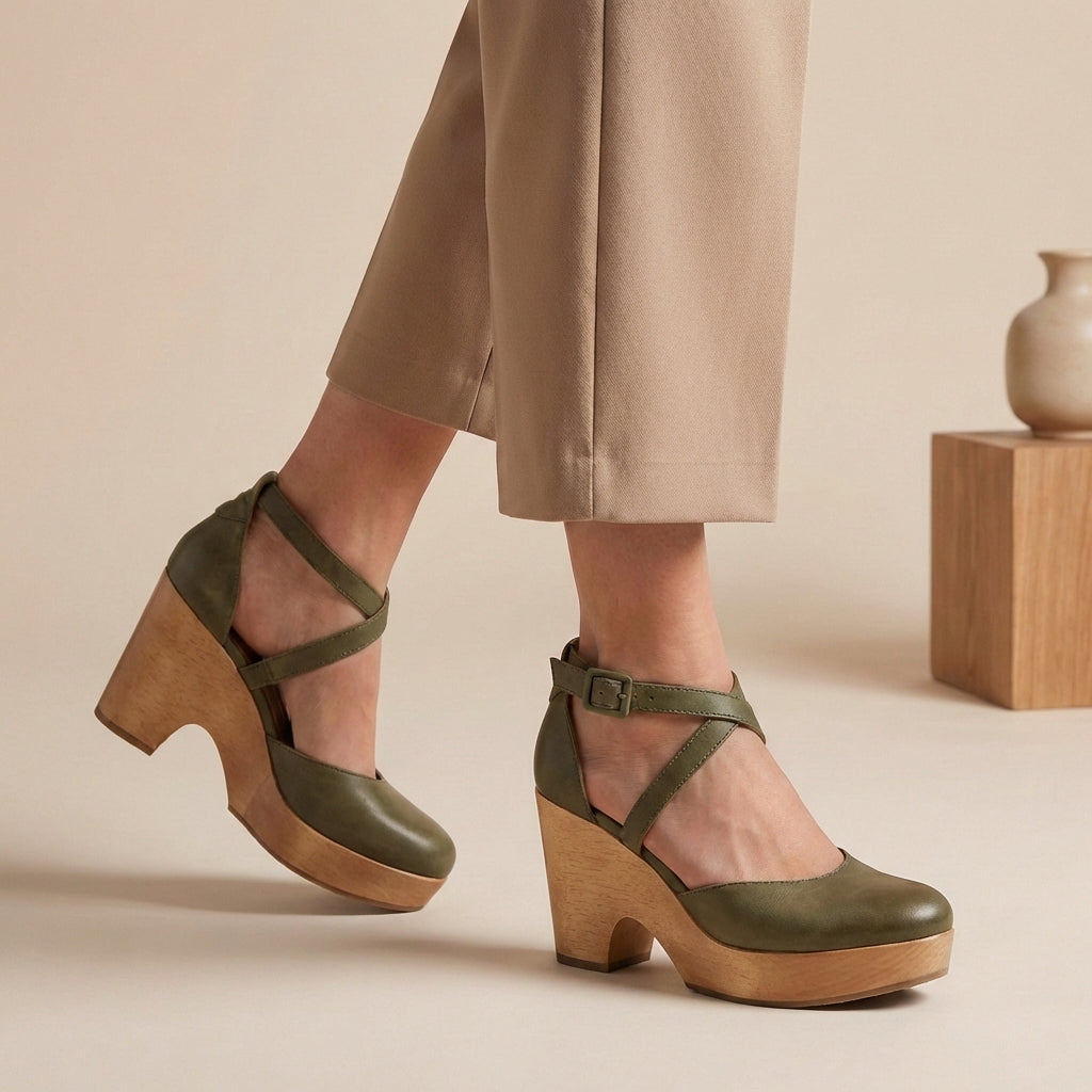 Elysia platform sandals in soft pink, featuring a sleek minimalist design with adjustable straps. 2