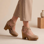 Elysia platform sandals in soft pink, featuring a sleek minimalist design with adjustable straps. 3