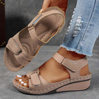Light blue orthopedic sandals with adjustable straps, featuring a casual and comfortable style. 5