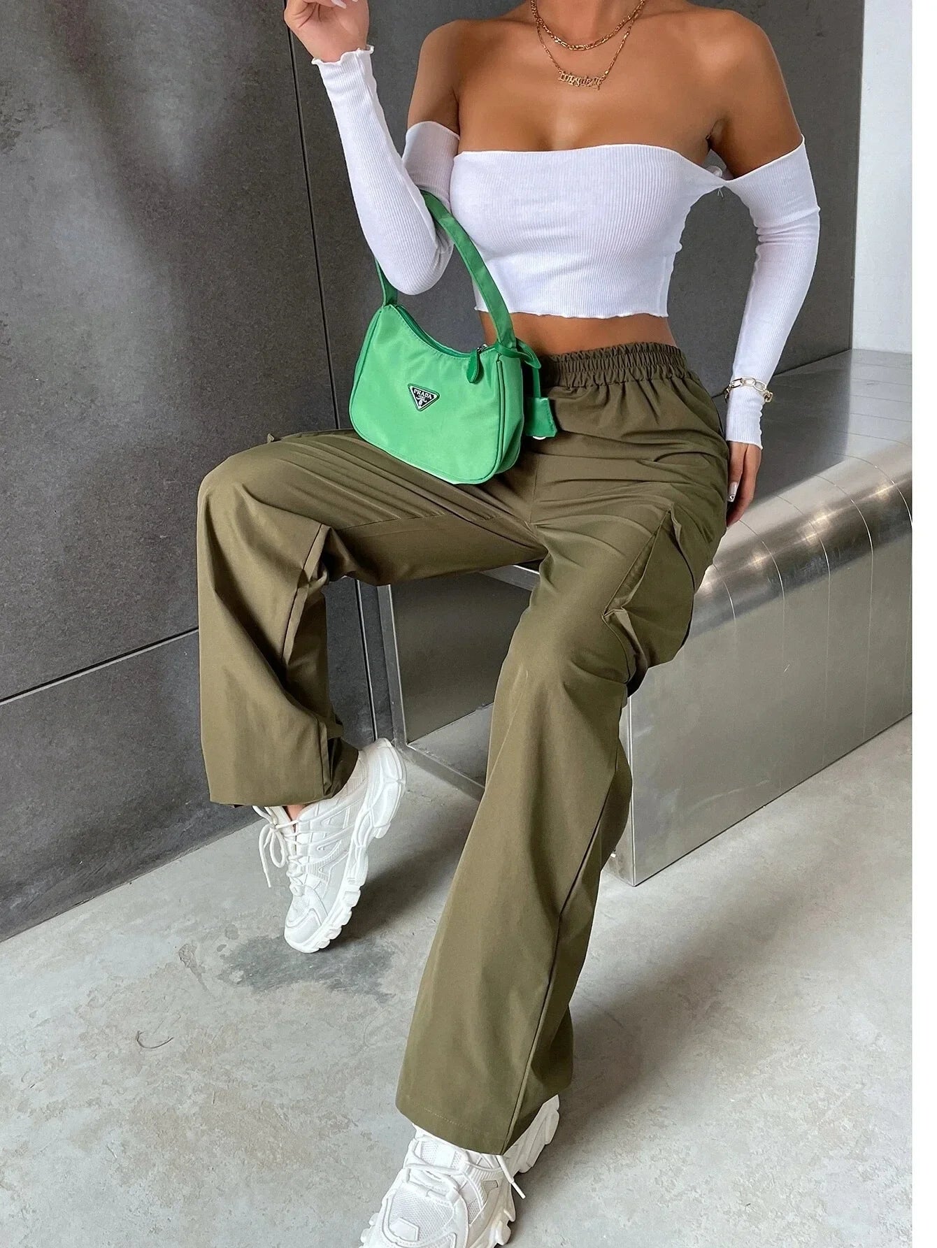 Urban Streetwear Cargo Pants - Polyester