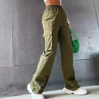 Urban Streetwear Cargo Pants - Polyester