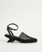 Fiona mesh weave heels in soft beige with a sleek, modern design. 1