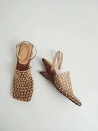 Fiona mesh weave heels in soft beige with a sleek, modern design. 8