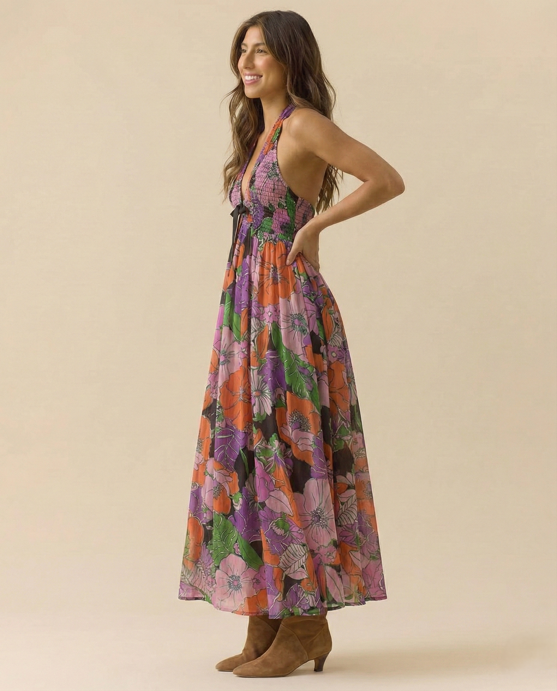 Cheela | Halter Maxi Beach Dress