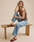 Yena | Leather Square Toe Chunky Heel Mules