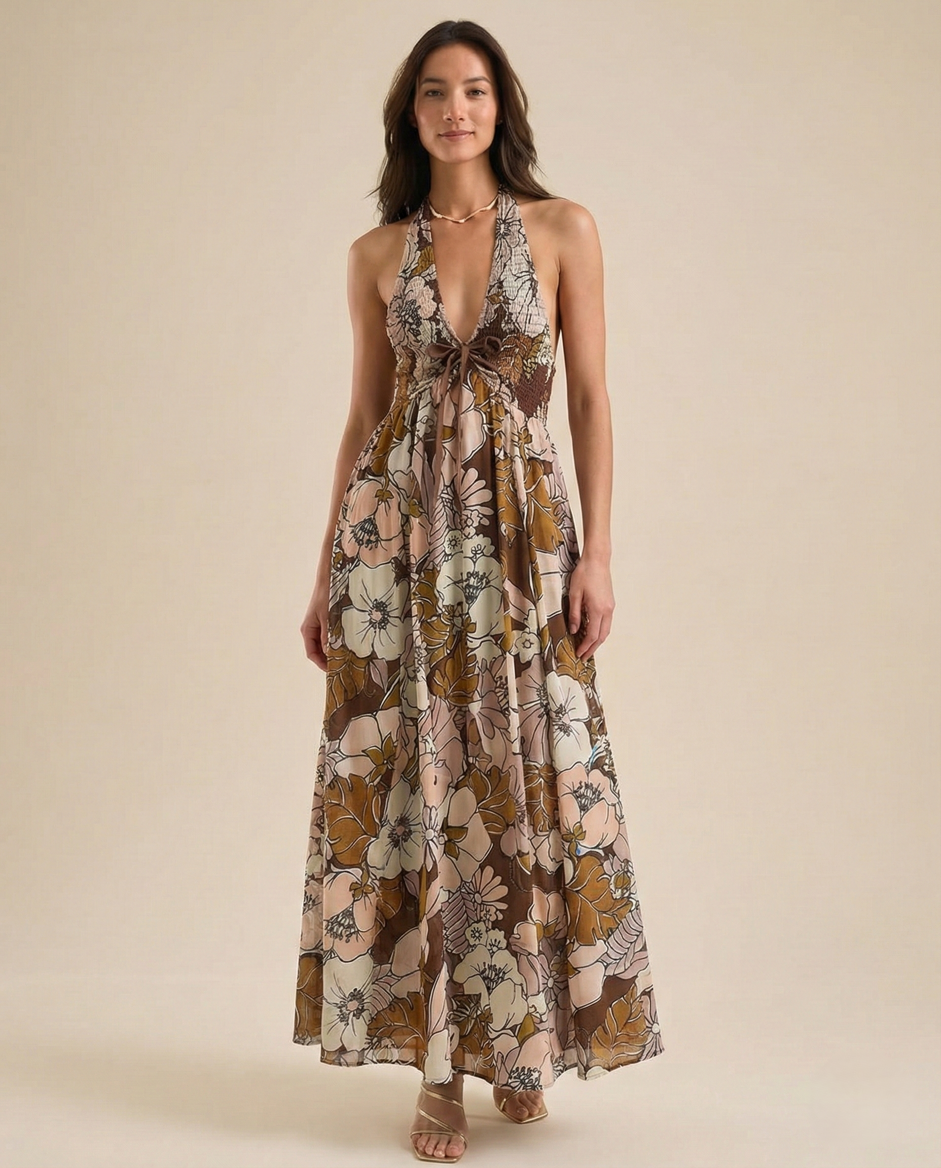 Cheela | Halter Maxi Beach Dress