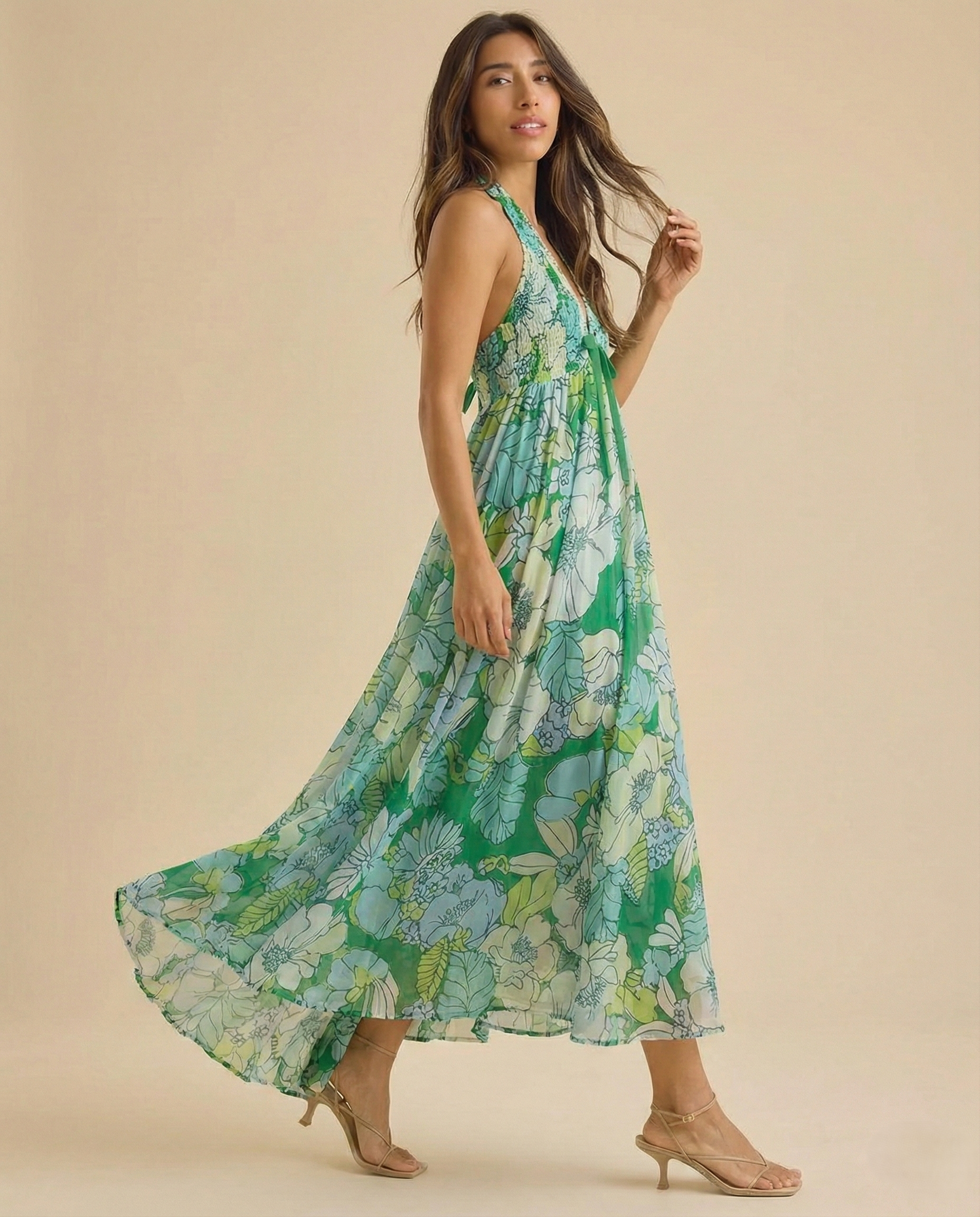Cheela | Halter Maxi Beach Dress