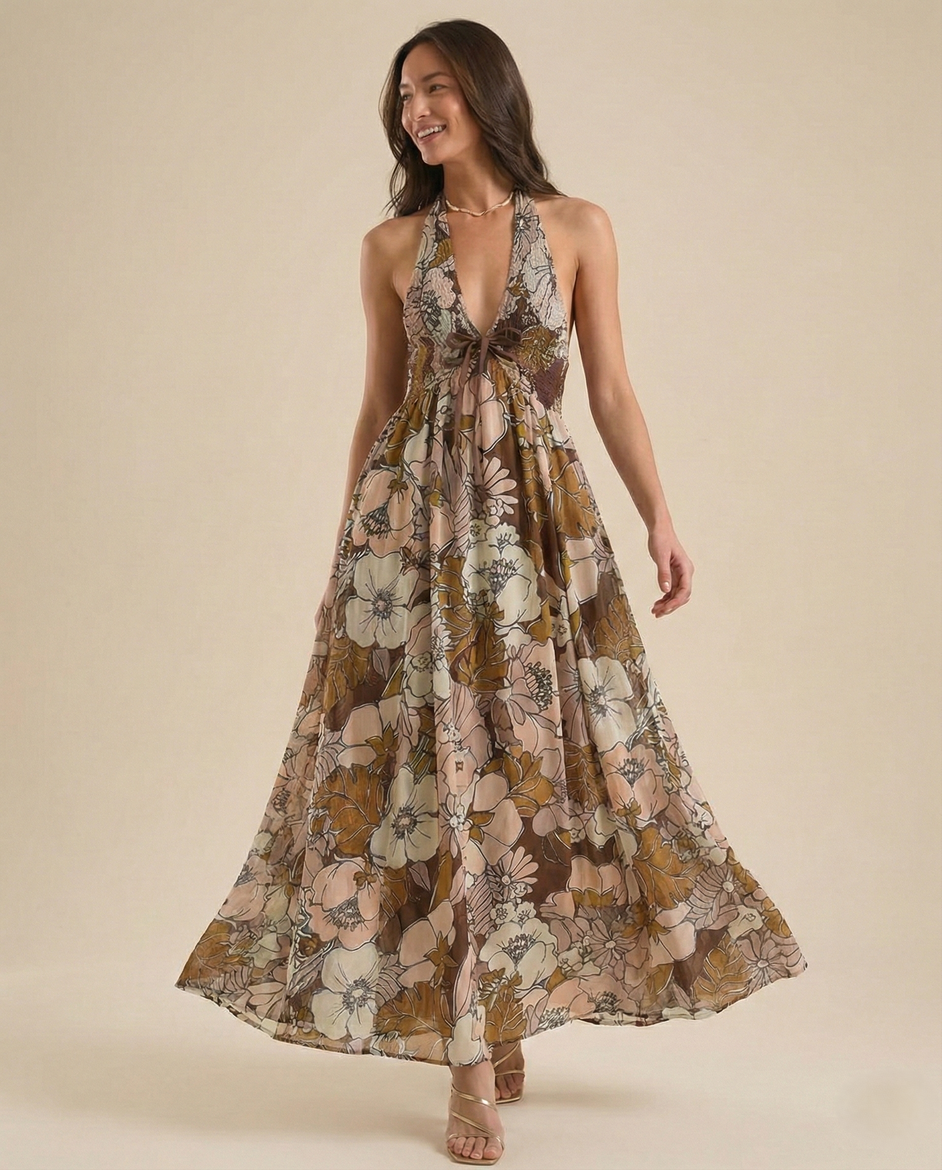Cheela | Halter Maxi Beach Dress