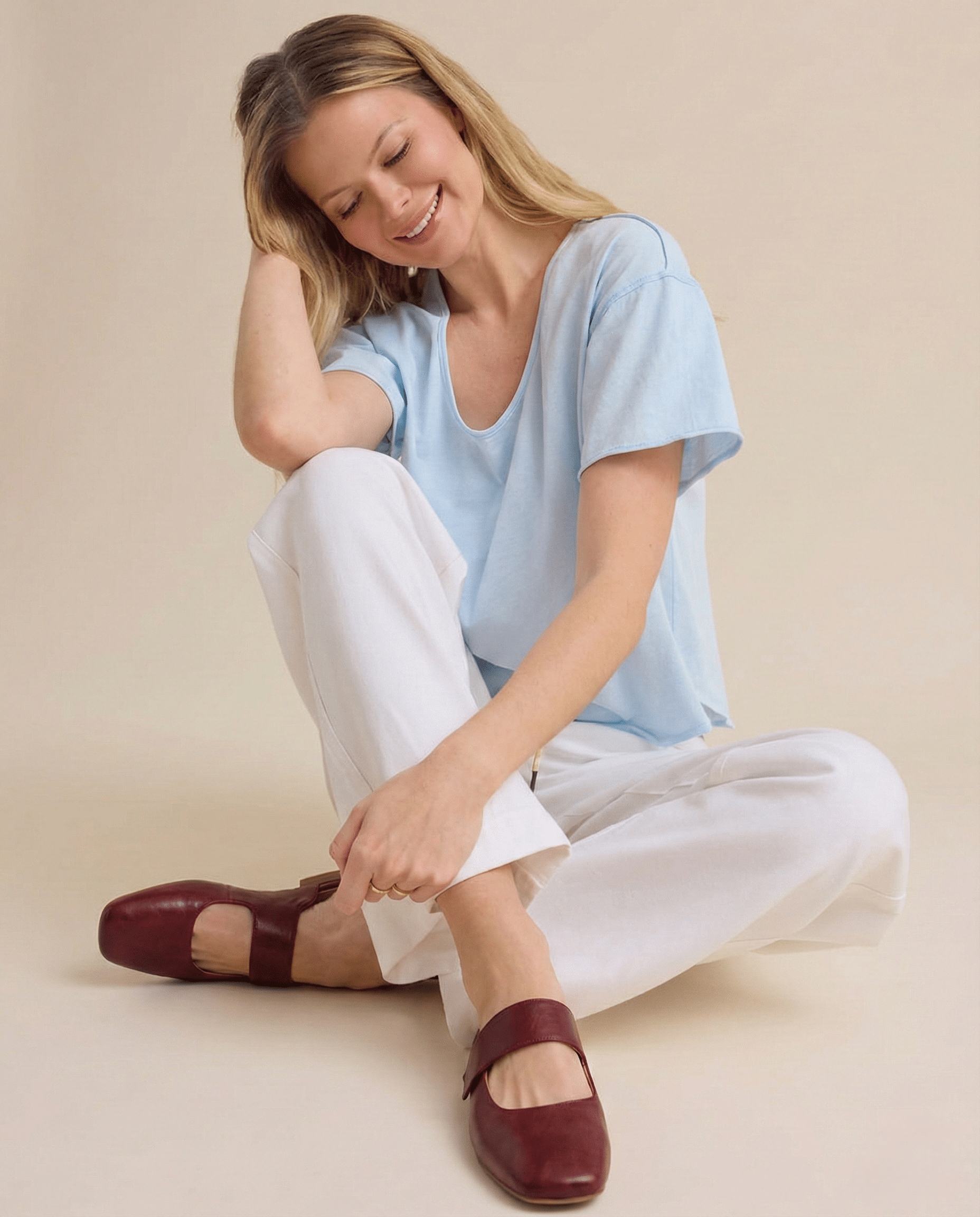 Yena | Leather Square Toe Chunky Heel Mules