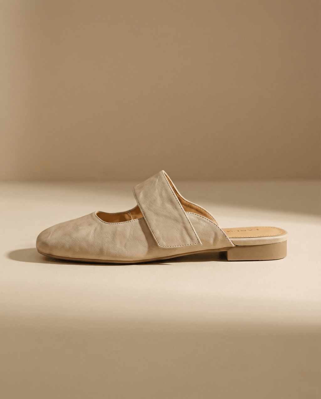 Yena | Leather Square Toe Chunky Heel Mules