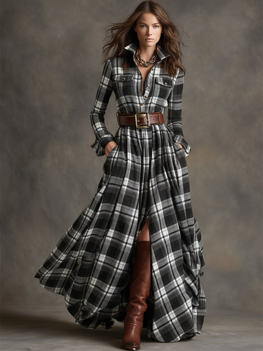 Lauren | Classic Belted Button-Up Shirt Dress