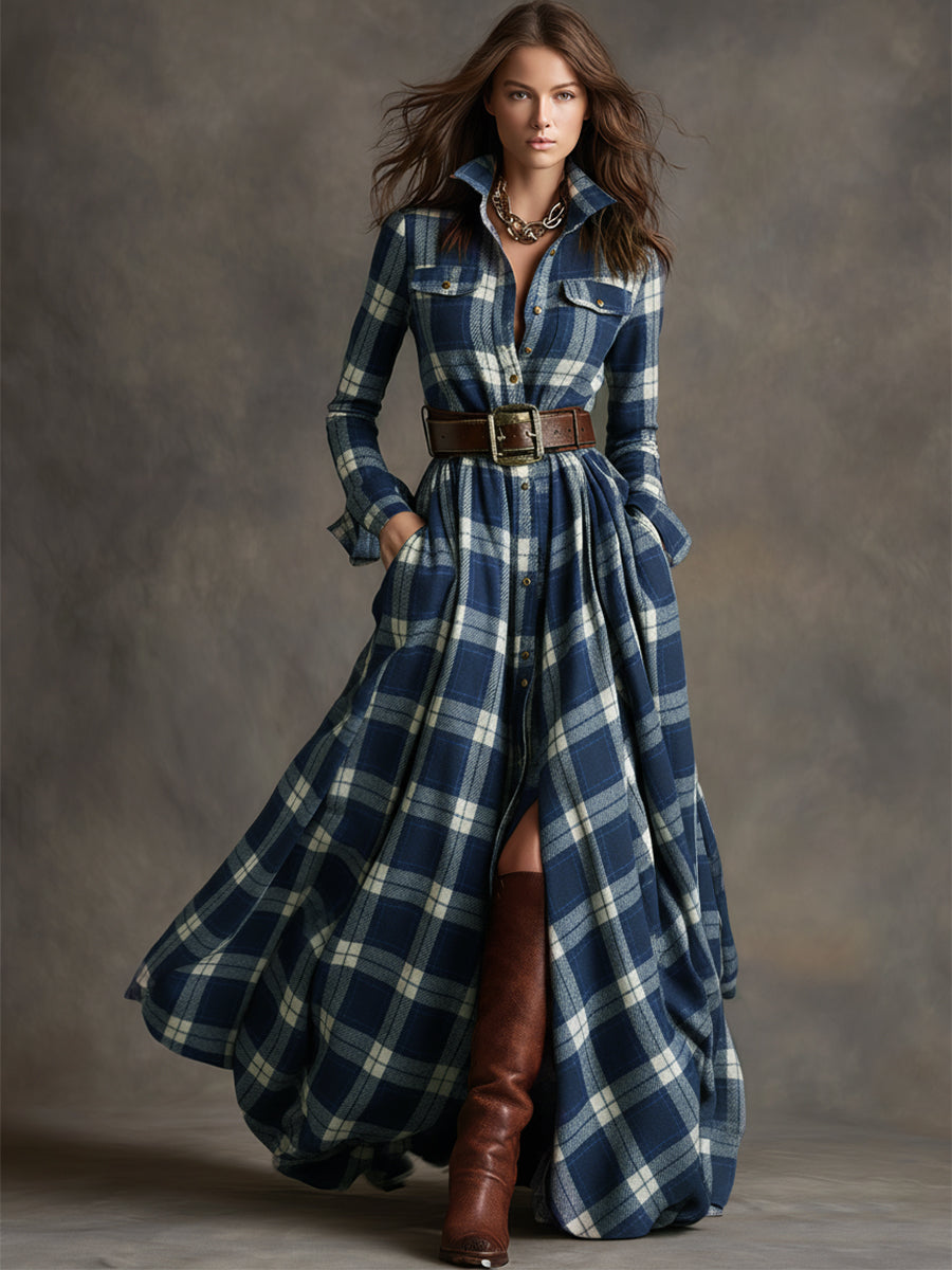 Lauren | Classic Belted Button-Up Shirt Dress