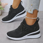 Giselle Orthopedic Sneakers in navy blue, featuring a modern sporty design with cushioned support. 3