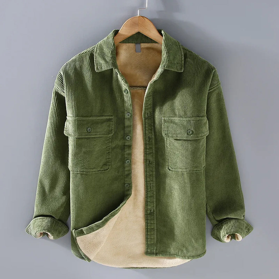 Harvey | Warm Ribbed Button-Front Jacket