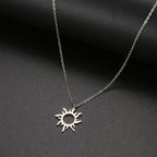 Solstice Sun Pendant Necklace – detail view