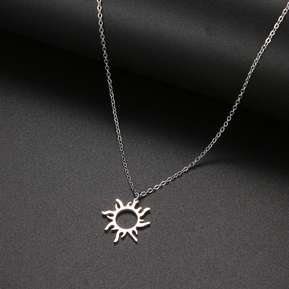Solstice Sun Pendant Necklace – detail view