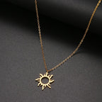 Solstice Sun Pendant Necklace – front view