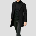 Thomas Single-Breasted Notch Lapel Coat – back view