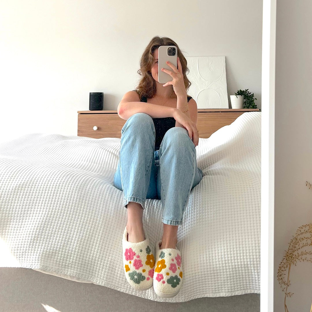 Ethel | Floral Comfort Slippers for Women